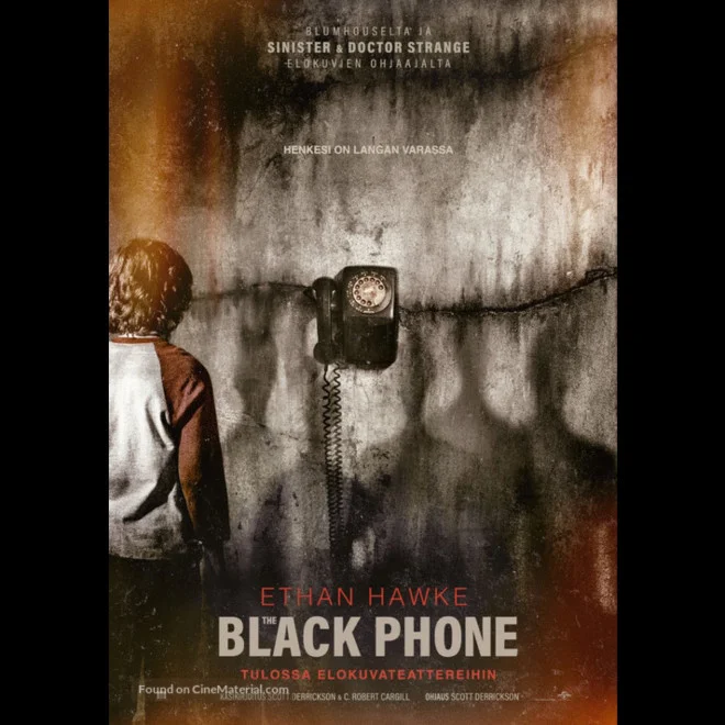 "The Black Phone" exposure poster, it has a dark texture and a strong sense of death