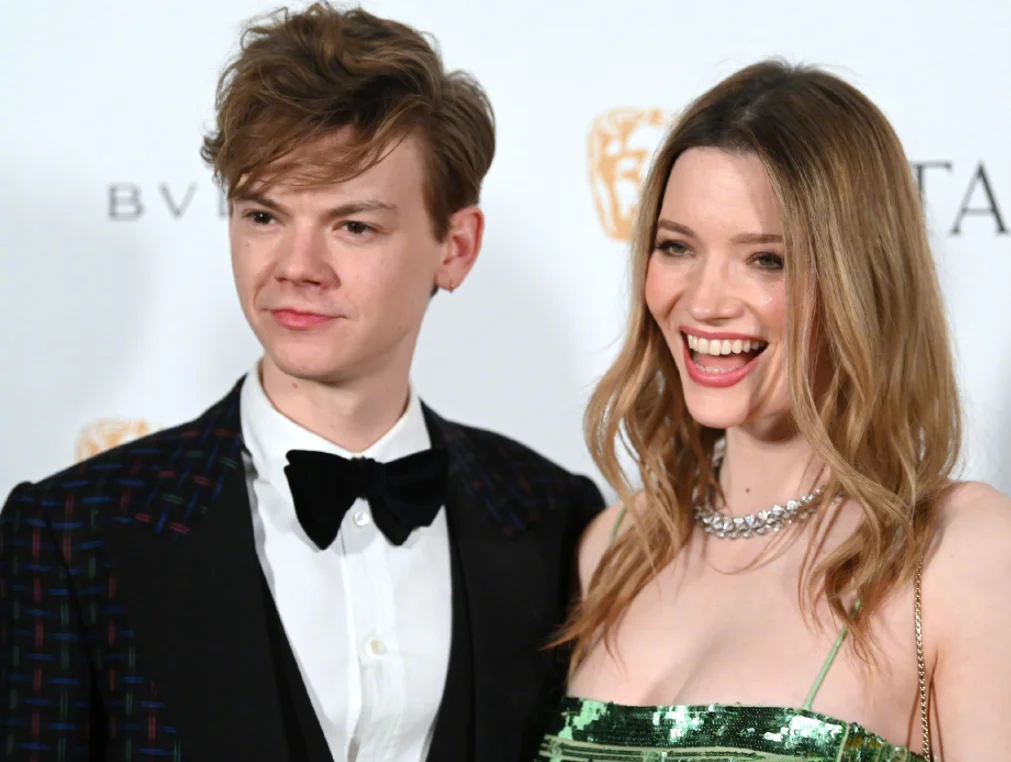 Thomas Brodie-Sangster & Talulah Riley attended the British Academy Film Awards warm-up ceremony ​​​