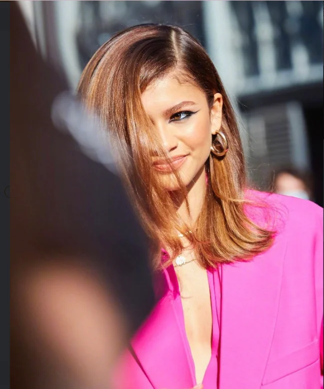 Zendaya watch the show at Paris Fashion Week 