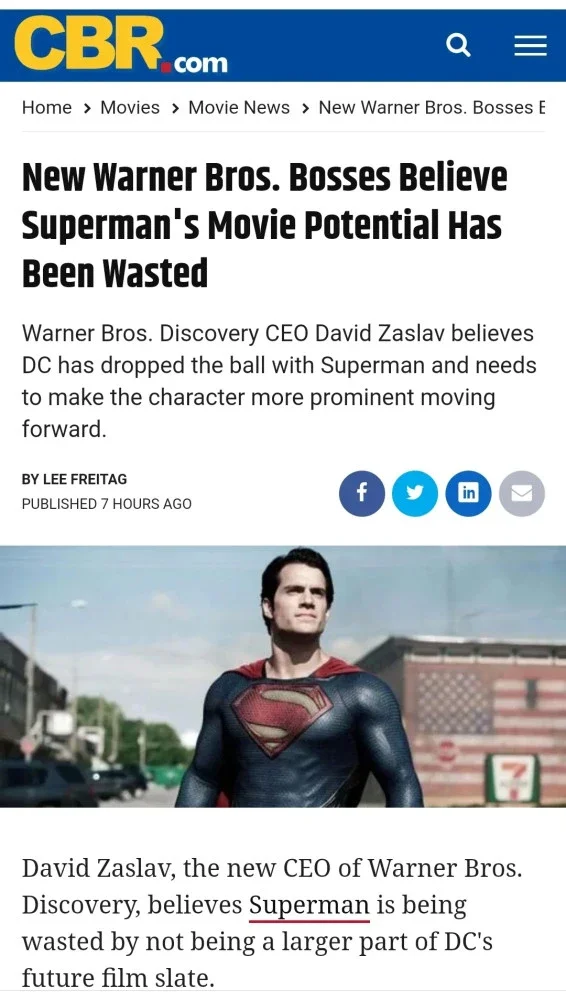 After Warner's reorganization, CEO David Zaslav said he attaches great importance to the DC universe, and is Superman expected to turn over?