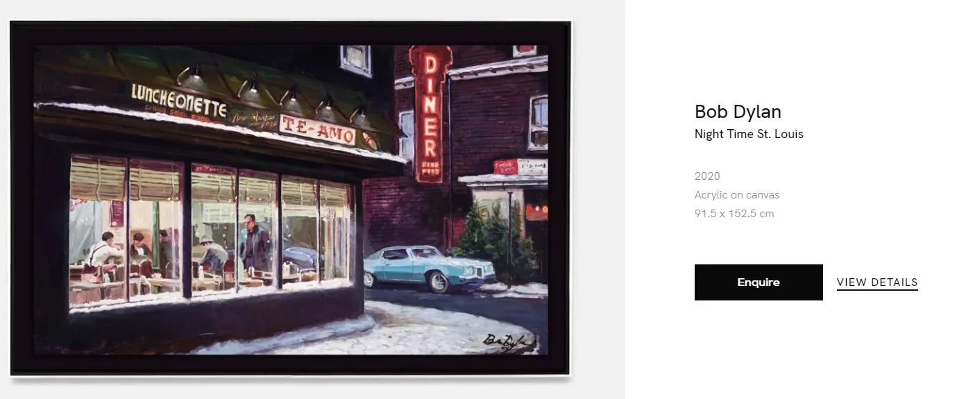 Bob Dylan paints the characters played by Tony Leung Chiu Wai and Leslie Cheung as oil paintings