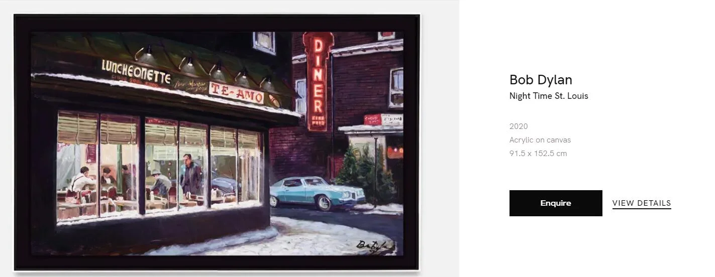 Bob Dylan paints the characters played by Tony Leung Chiu Wai and Leslie Cheung as oil paintings