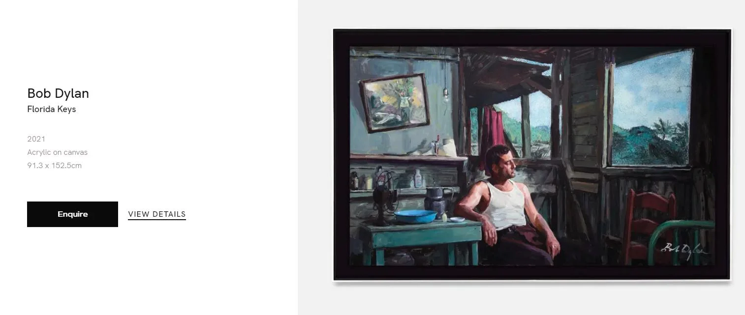 Bob Dylan paints the characters played by Tony Leung Chiu Wai and Leslie Cheung as oil paintings