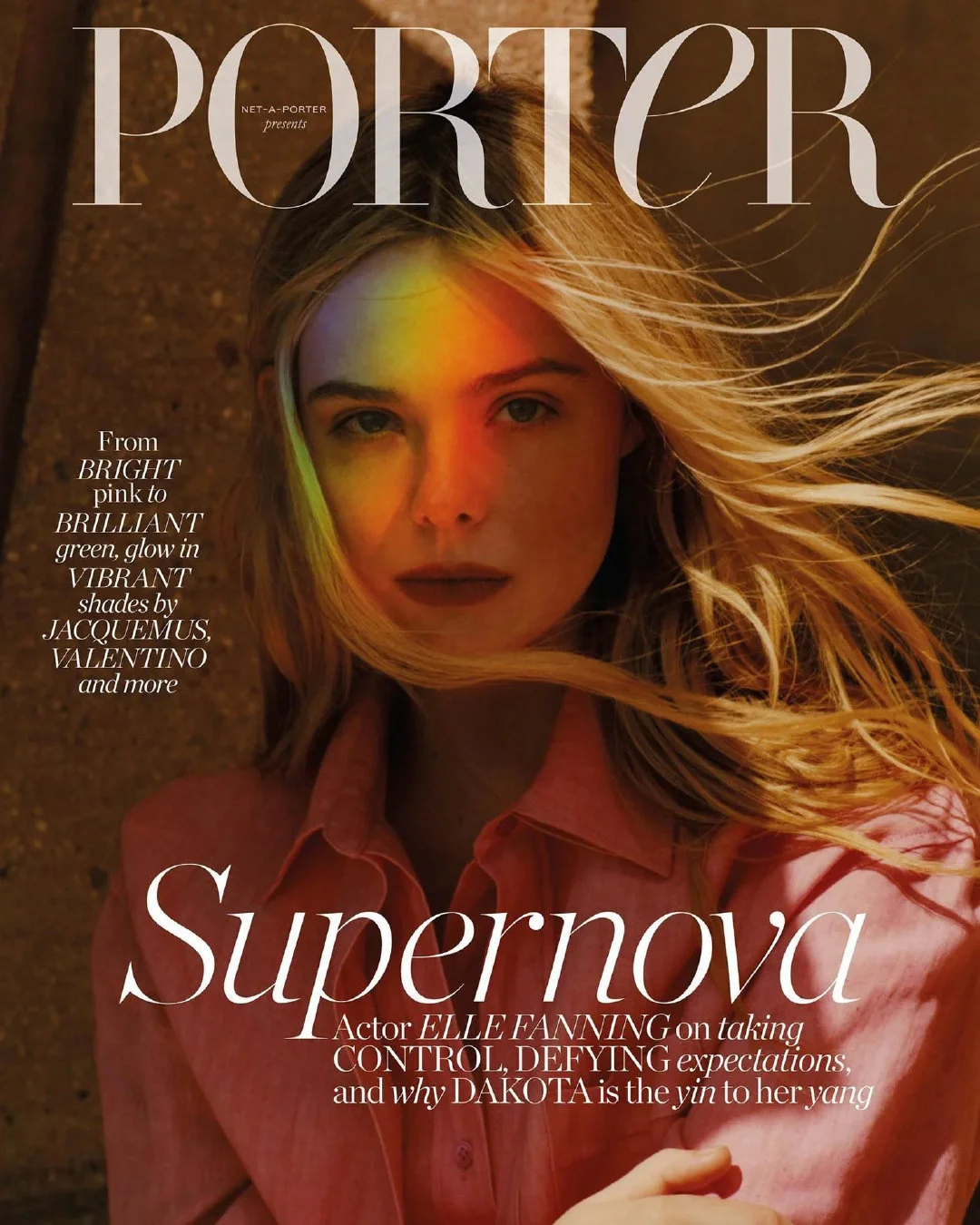 Elle Fanning, "Porter" magazine April photo