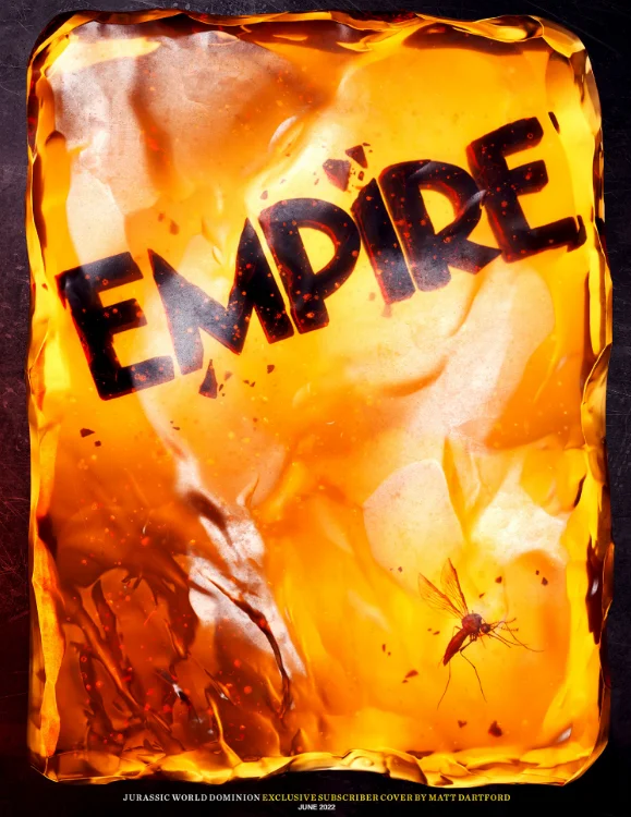 Seven main casts of "Jurassic World: Dominion" on the cover of "Empire" magazine