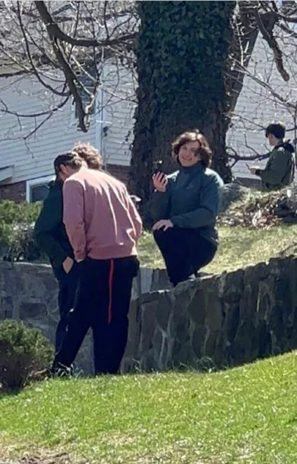 'The Crowded Room' reveals studio photos, Tom Holland smiles to his phone