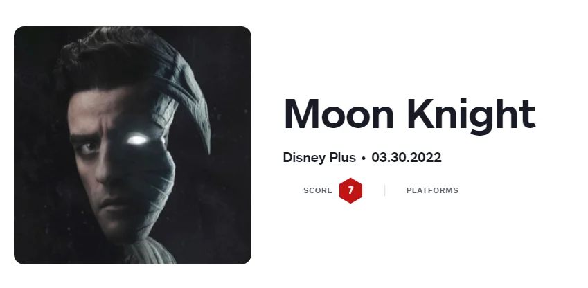 The first episode of the new Marvel superhero drama "Moon Knight", IGN score 7 points