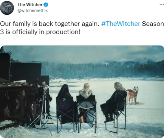 "The Witcher Season 3" officially started shooting today! New stills Geralt family reunited