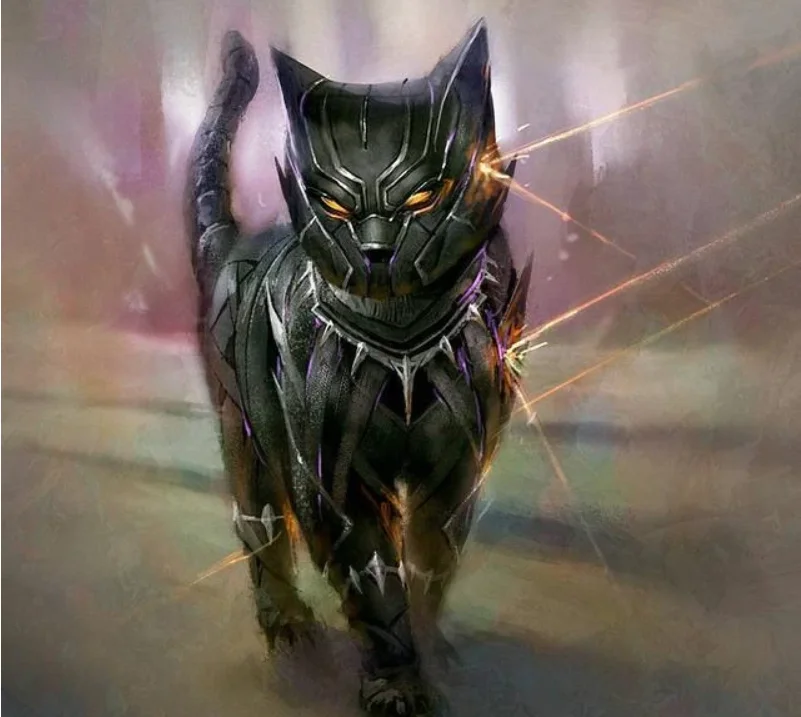 What happens when a Marvel superhero turns into a cat? Black Panther has no sense of disobedience!