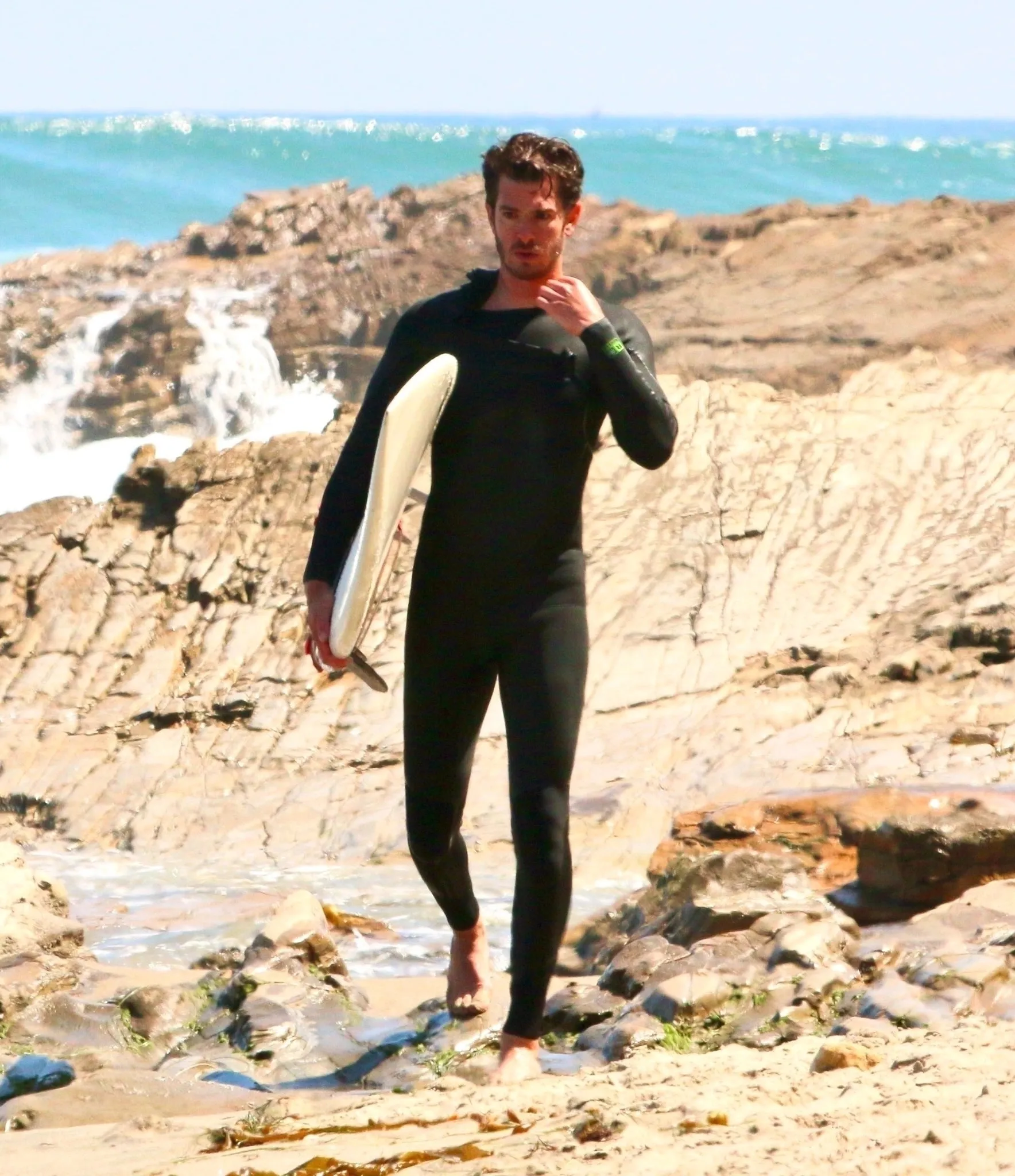 Andrew Garfield Los Angeles Surfing