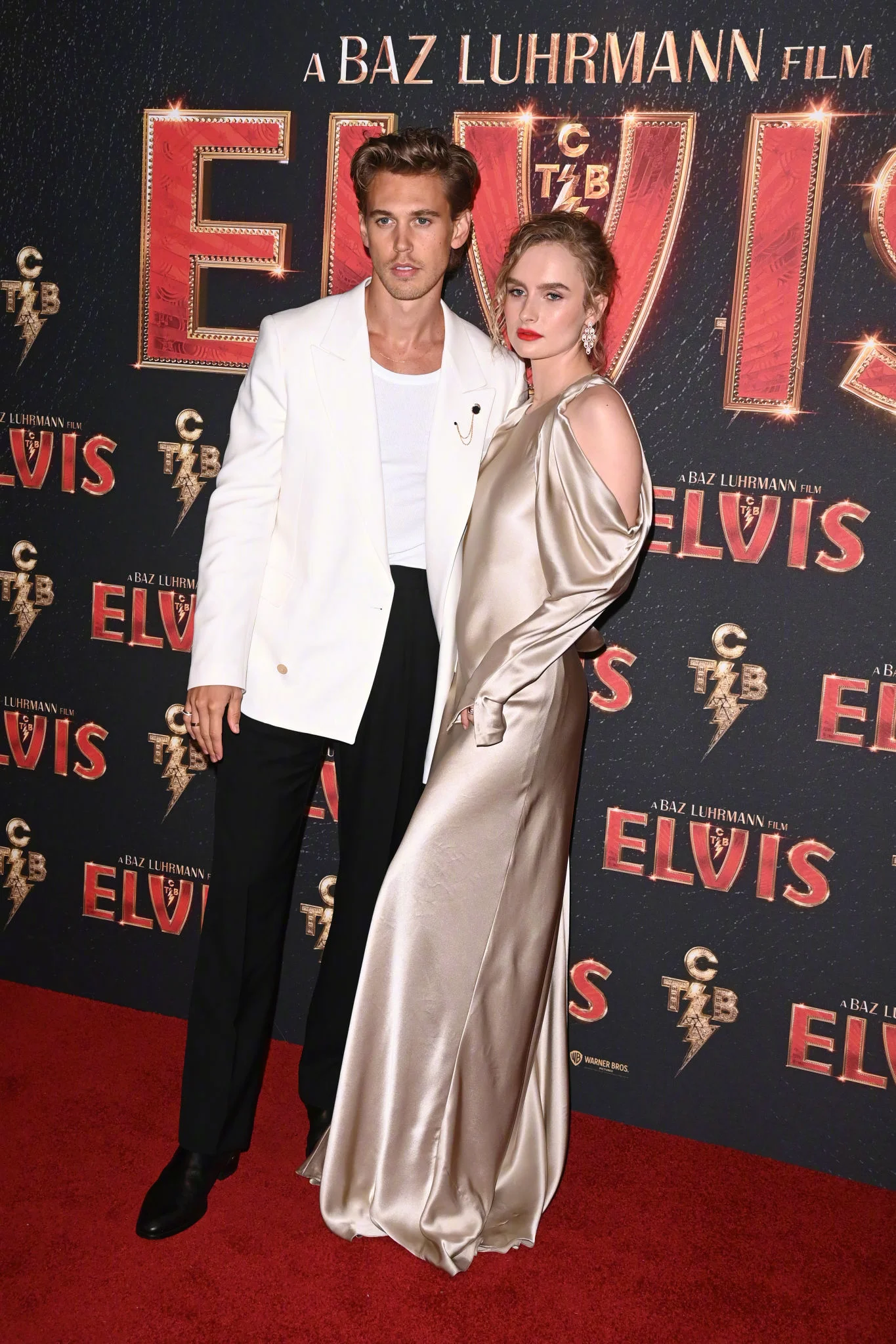 Austin Butler, Olivia DeJonge, Tom Hanks at the "Elvis" London Premiere