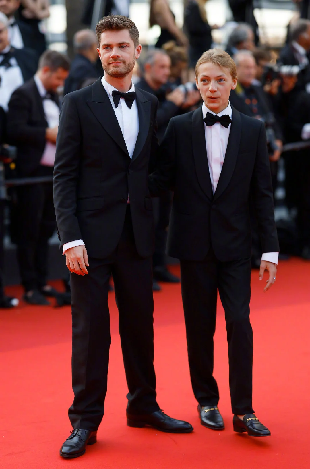 "Close‎" crew Lukas Dhont and Eden Dambrine debut on red carpet for closing ceremony at Cannes Film Festival