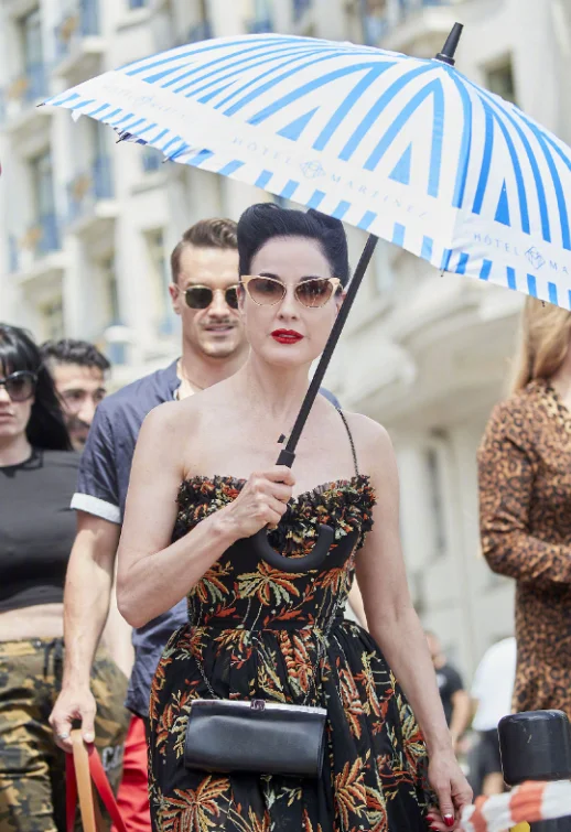 Dita Von Teese out in Cannes