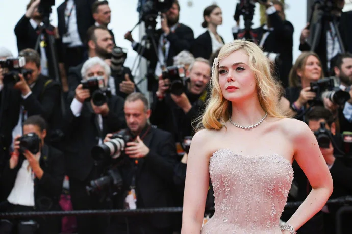 Elle Fanning on the red carpet at the Cannes Film Festival