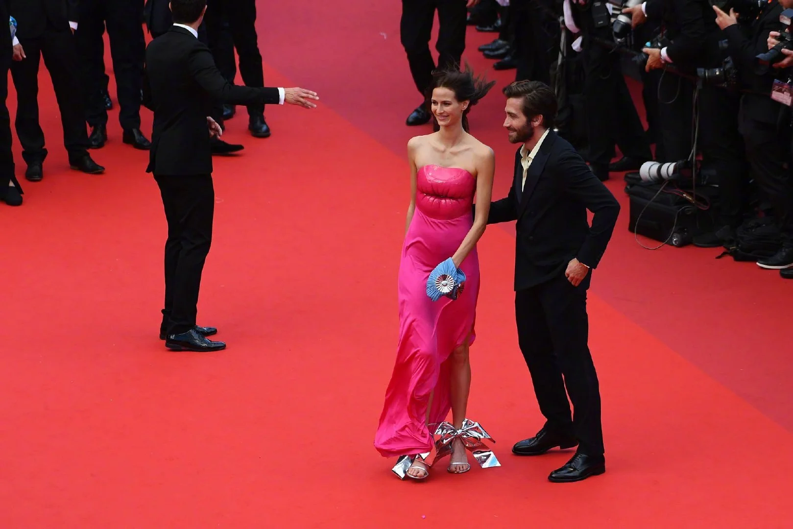 Jake Gyllenhaal and girlfriend Jeanne Cadieu on the red carpet for the 75th anniversary of the Cannes Film Festival