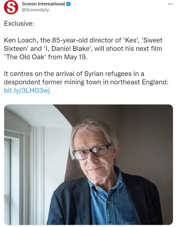 Ken Loach will start filming "The Old Oak‎"
