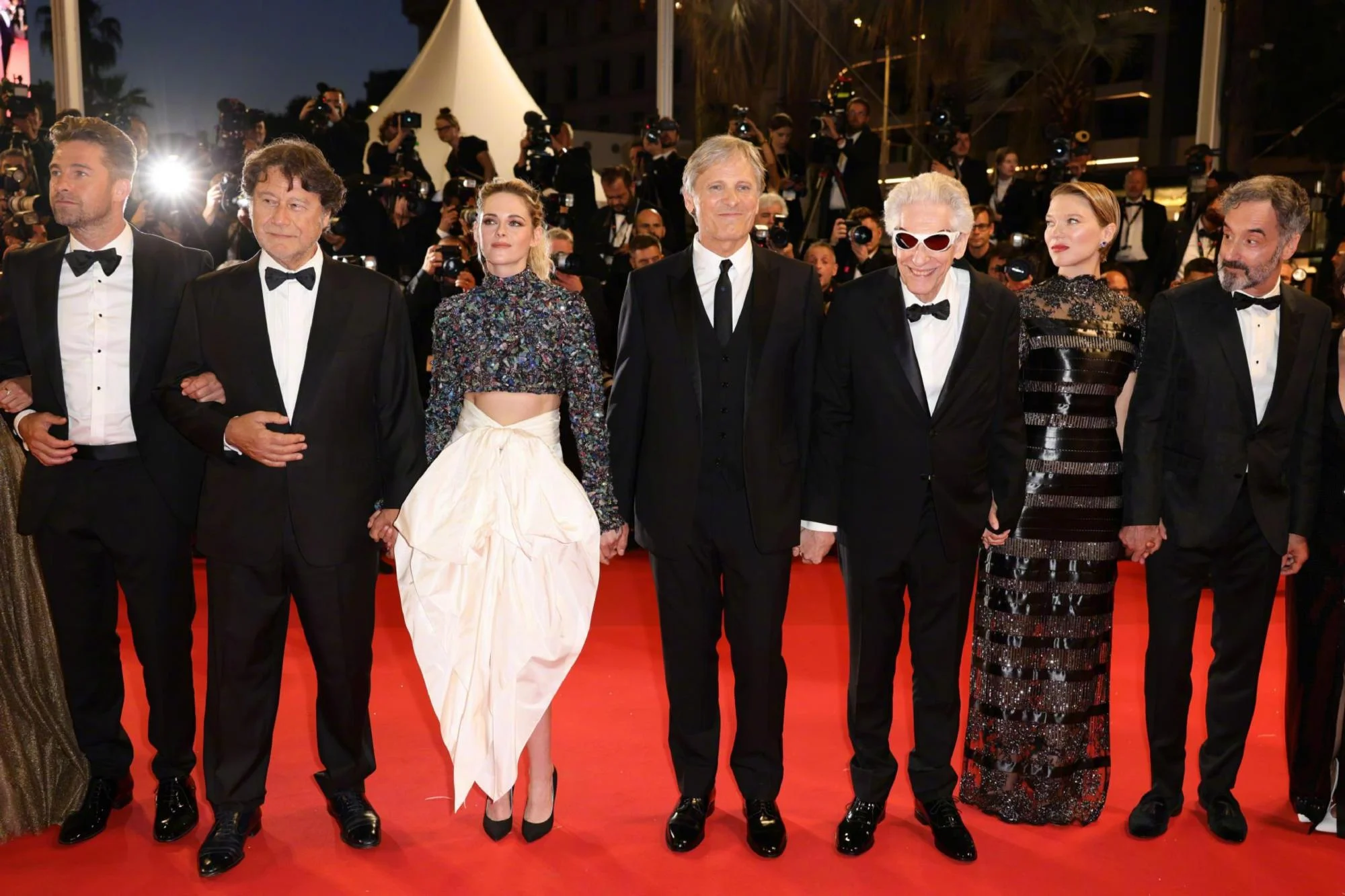 Léa Seydoux, David Cronenberg, Viggo Mortensen, Kristen Stewart at the Red Carpet Premiere of "Crimes of the Future‎"