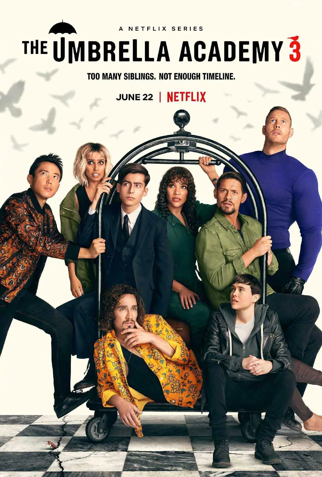 Netflix's hit drama "The Umbrella Academy Season 3" released the official trailer, it will be online on June 22