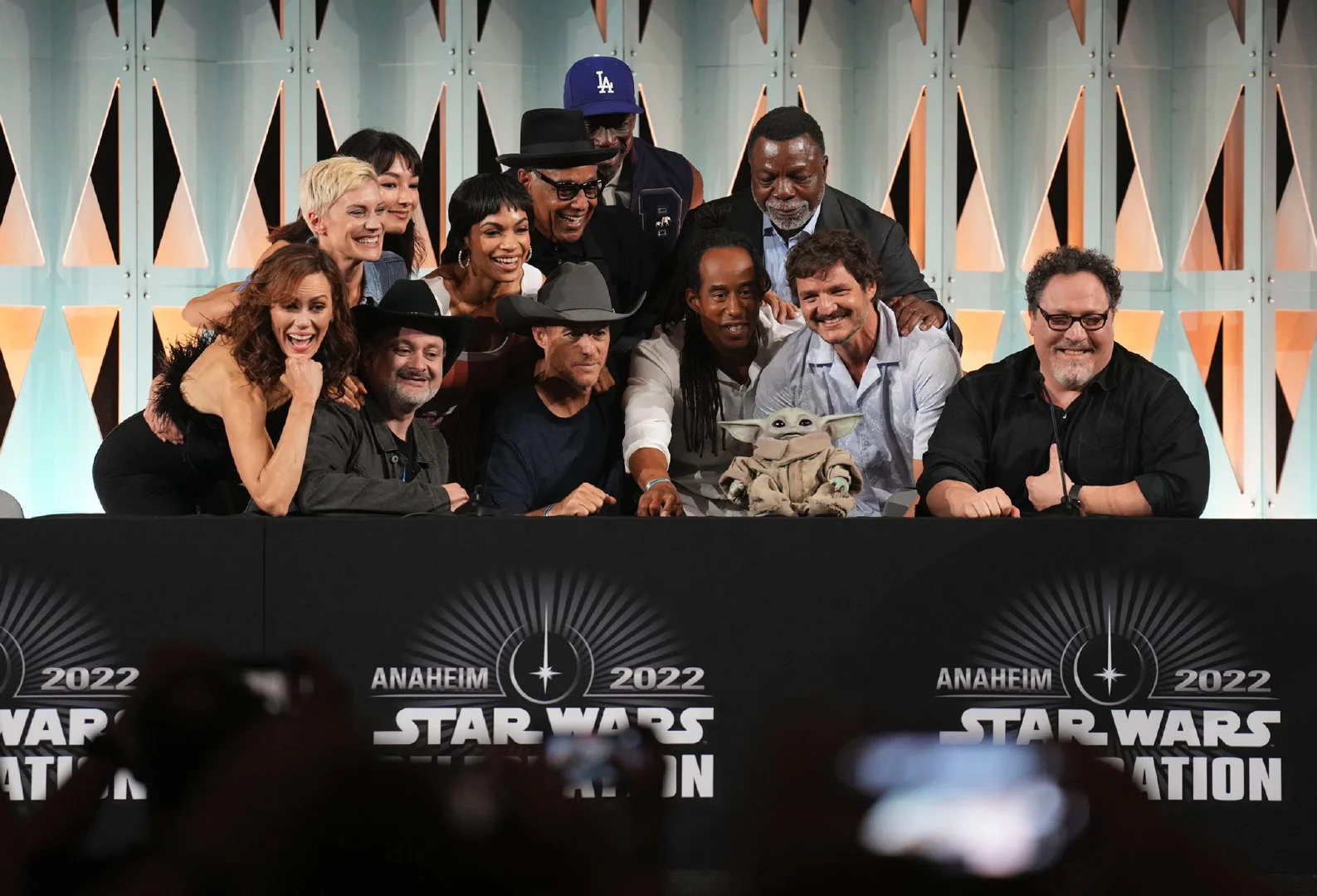 Pedro Pascal, Baby Yoda and "The Mandalorian" team at Star Wars Celebration