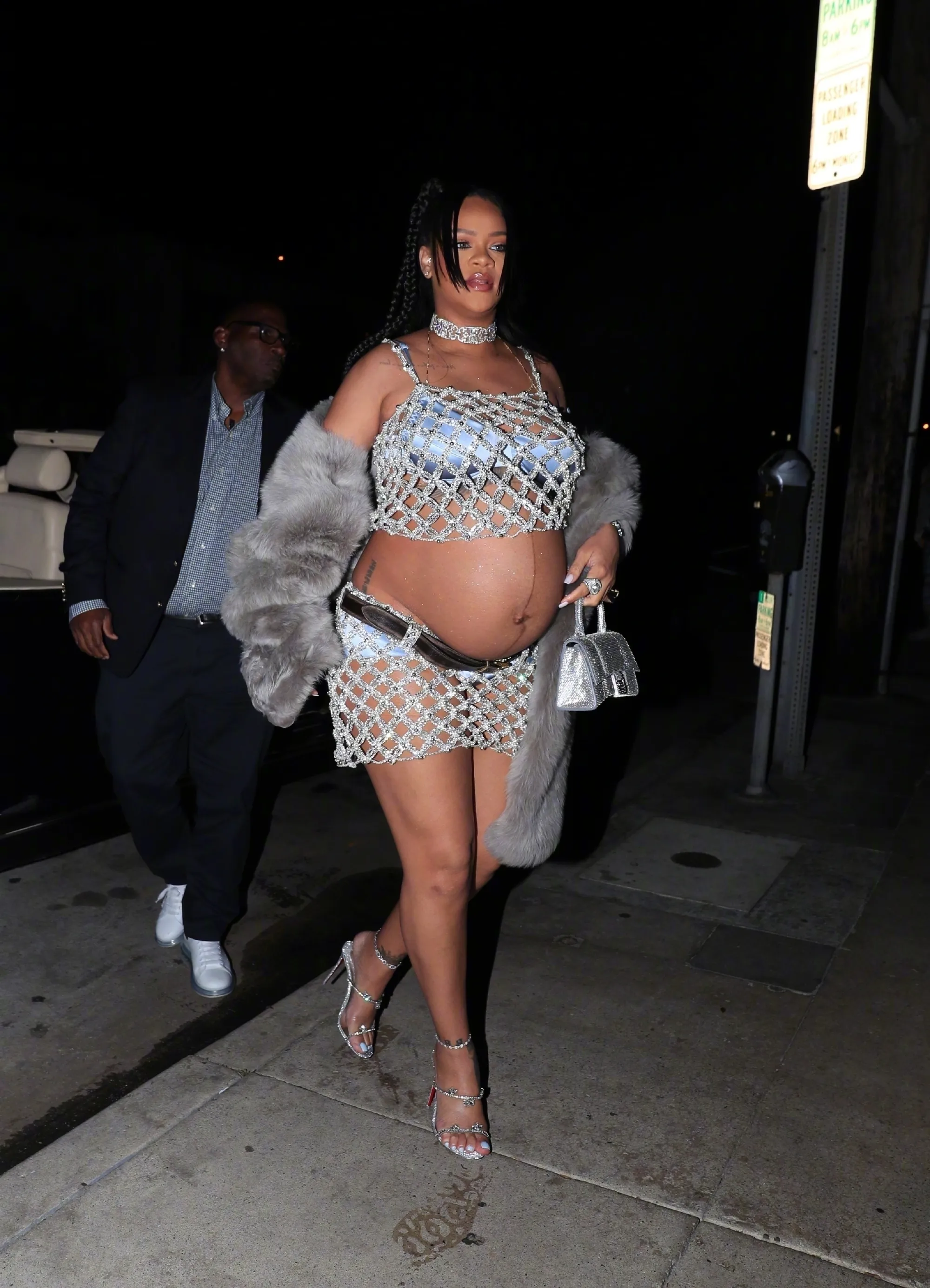 Rihanna dining out