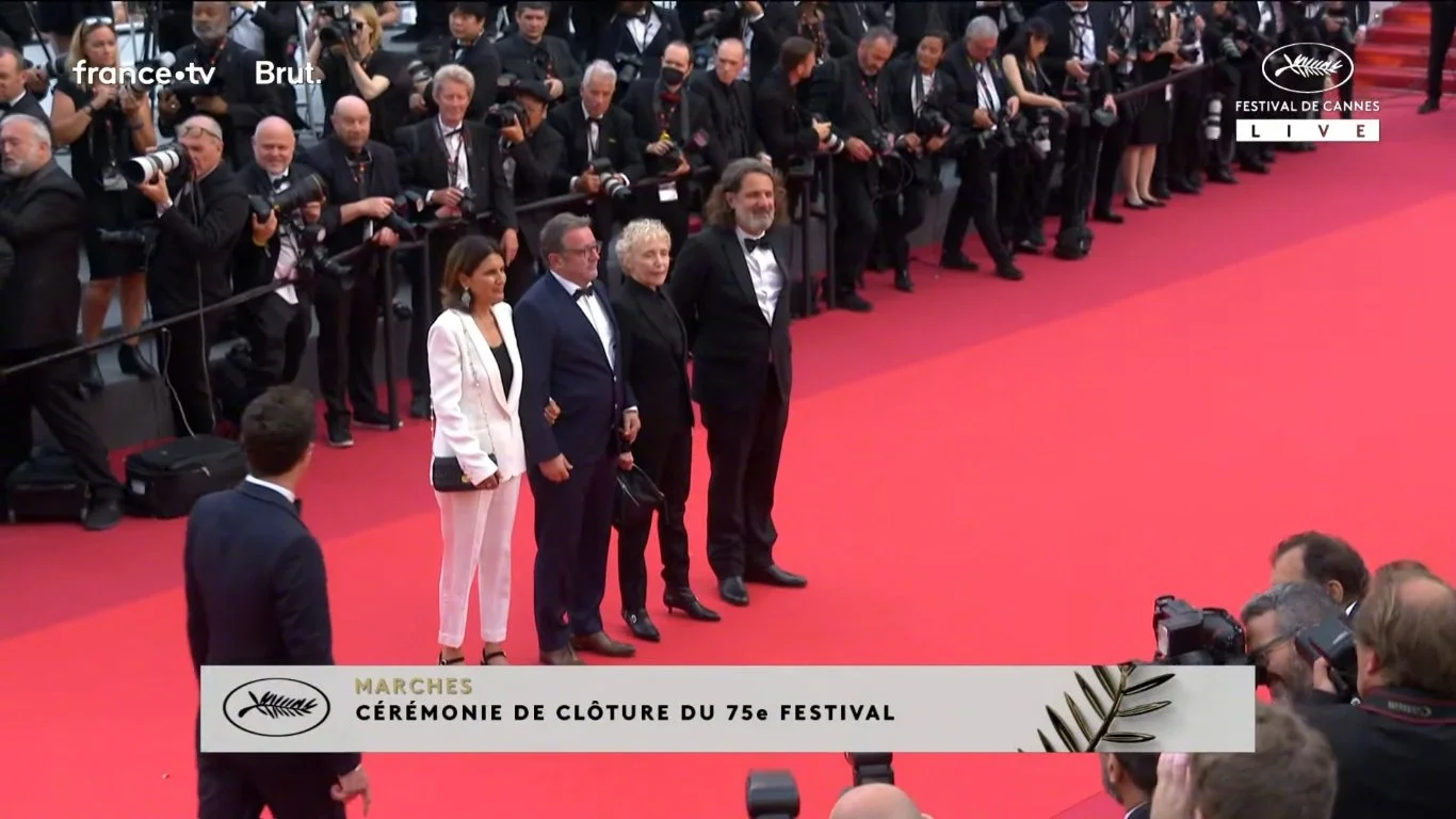 "The Stars at Noon‎" director Claire Denis on red carpet for closing ceremony at Cannes Film Festival