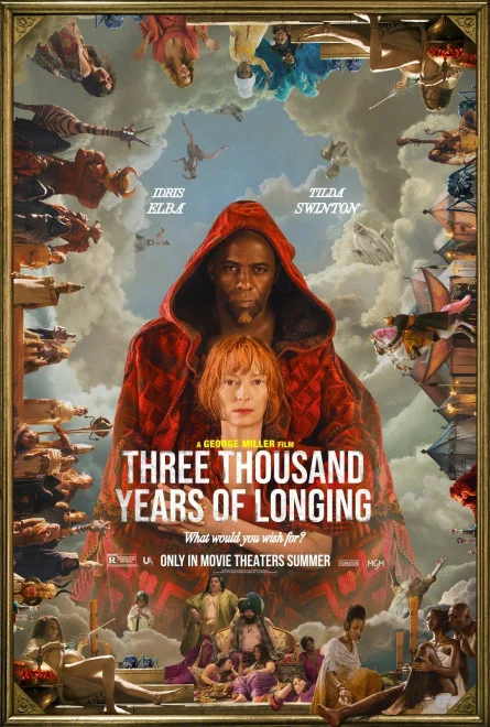 "Three Thousand Years of Longing" released poster, Tilda Swinton meets the elf
