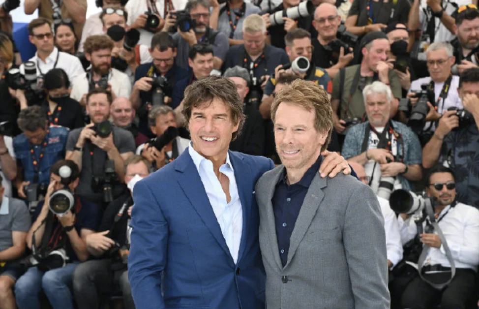 Tom Cruise at the photocall of the cast of 'Top Gun: Maverick' at Cannes