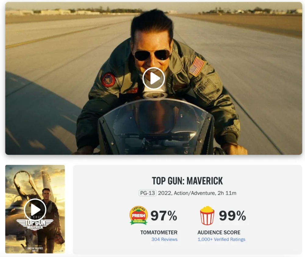 "Top Gun: Maverick" is an action movie with real scene, really good!