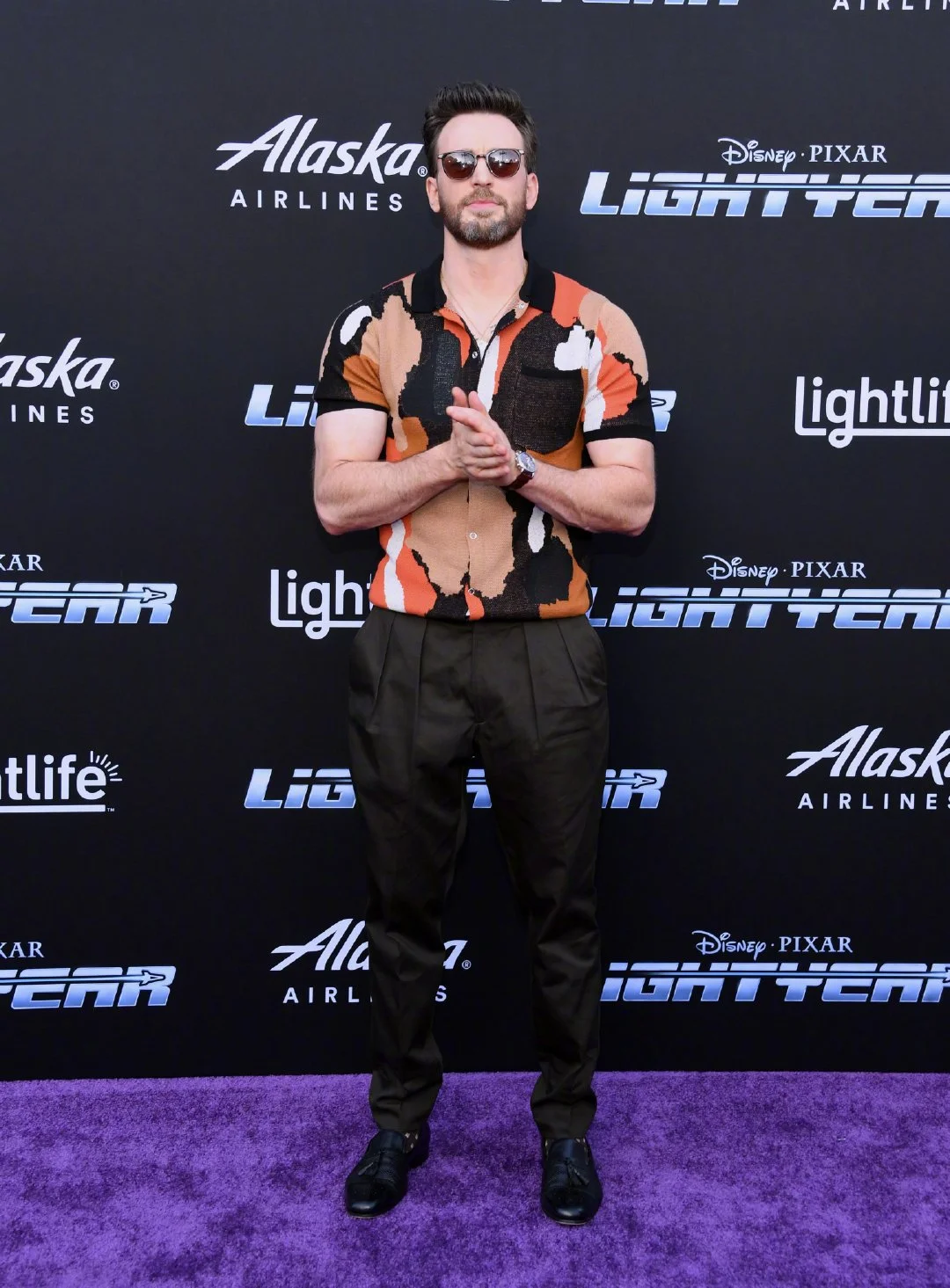 Chris Evans at the world premiere of his new Pixar film "Lightyear"