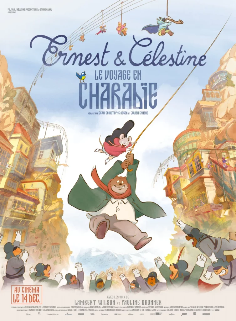 "Ernest & Celestine 2: A Trip to Gibberitia" released poster, its style is cute