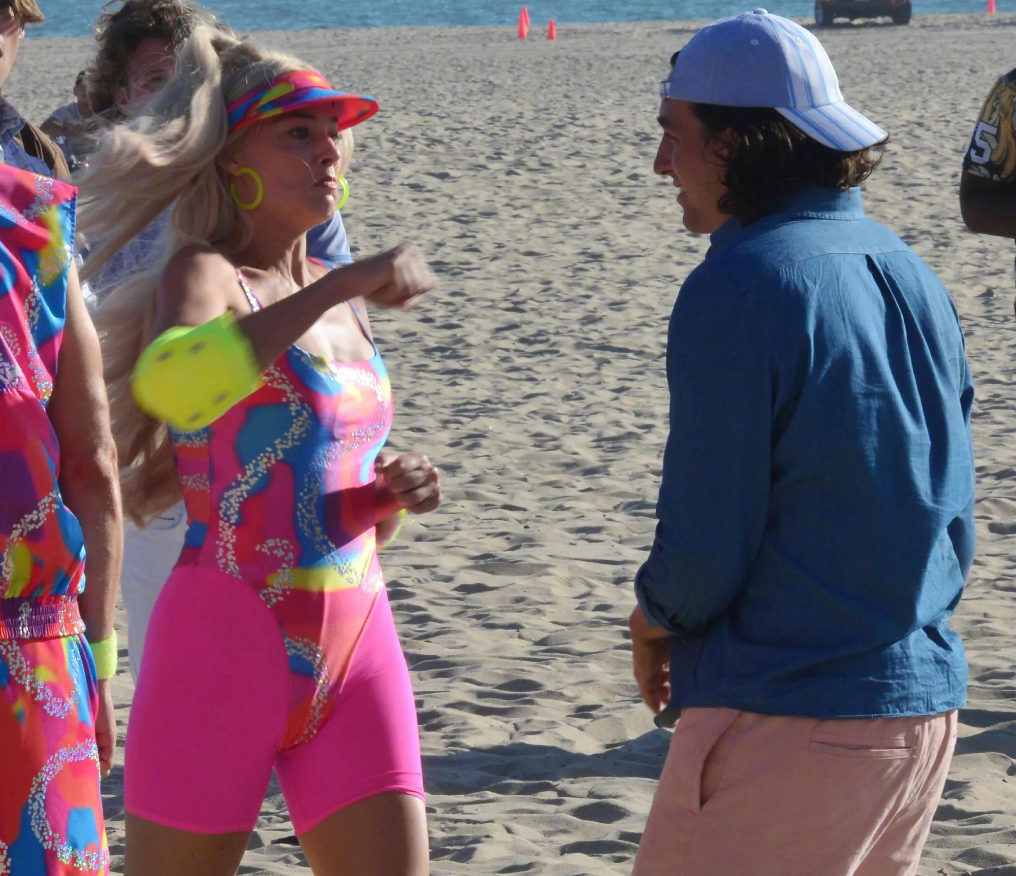 New set photos of 'Barbie' revealed, Margot Robbie as strong barbie beating rogue | FMV6