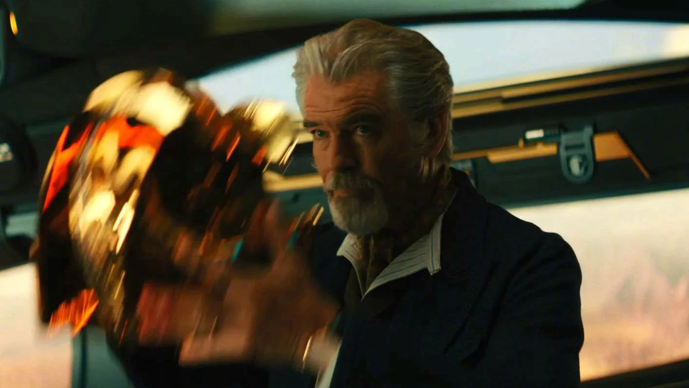 Pierce Brosnan as Doctor Fate in "Black Adam" seems to show his face a lot, probably because he is handsome
