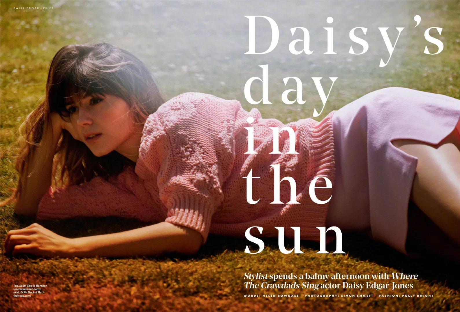 Daisy Edgar-Jones, "Stylist" magazine UK July issue photo | FMV6