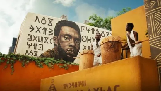 Fans translate T'Challa mural from "Black Panther 2" trailer, "The Panther King Forever Lives In Us." | FMV6