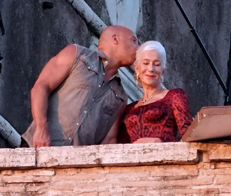 'Fast & Furious 10' latest set photo exposure,Vin Diesel kisses Helen Mirren's hair | FMV6
