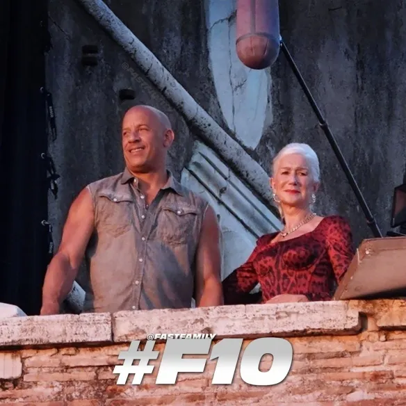 "Fast & Furious 10‎" reveals new set photos, Vin Diesel and Helen Mirren filming farewell scenes! | FMV6