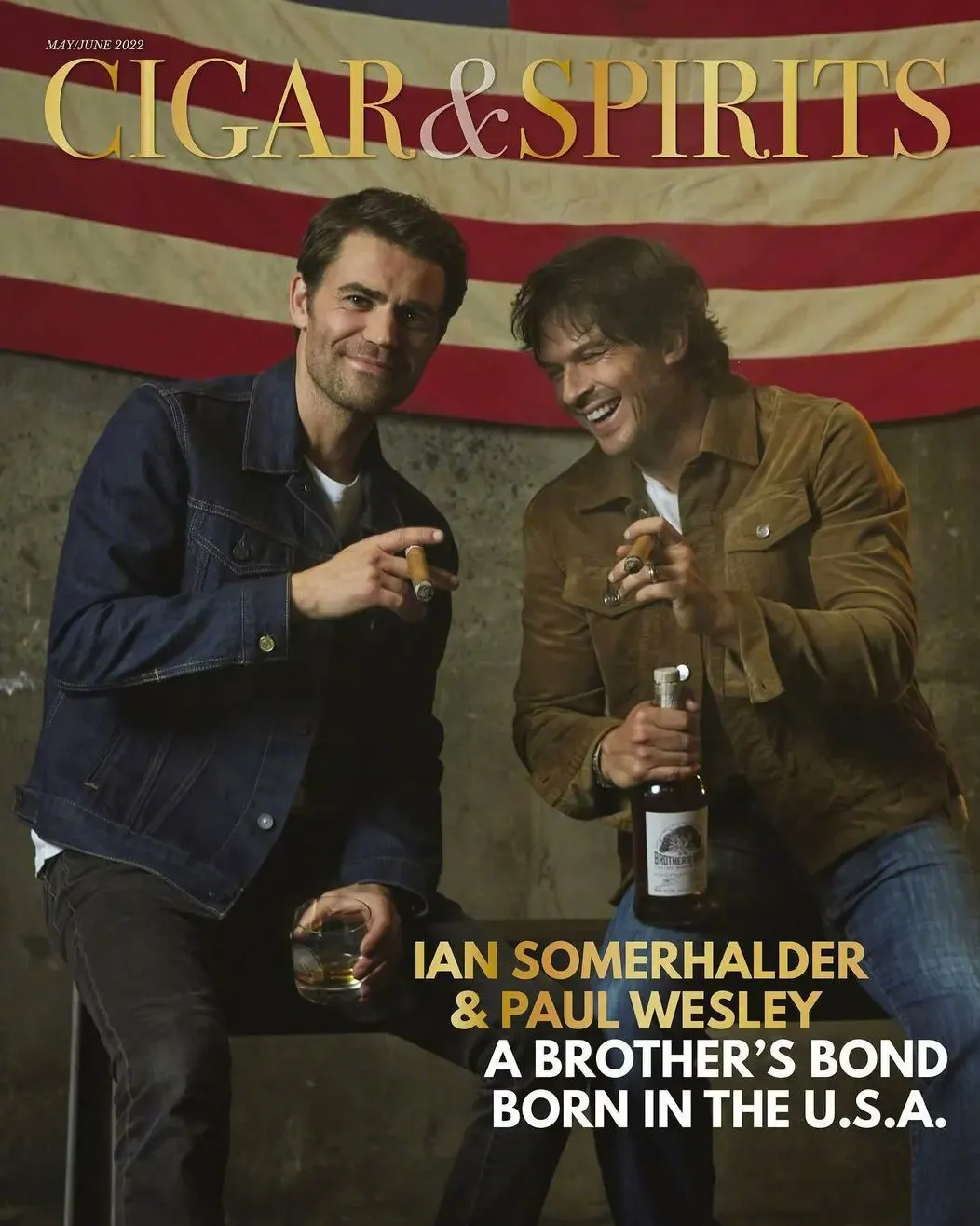 Ian Somerhalder & Paul Wesley of 'The Vampire Diaries', Cigar & Spirits Magazine Summer 2022 Issue Portrait | FMV6