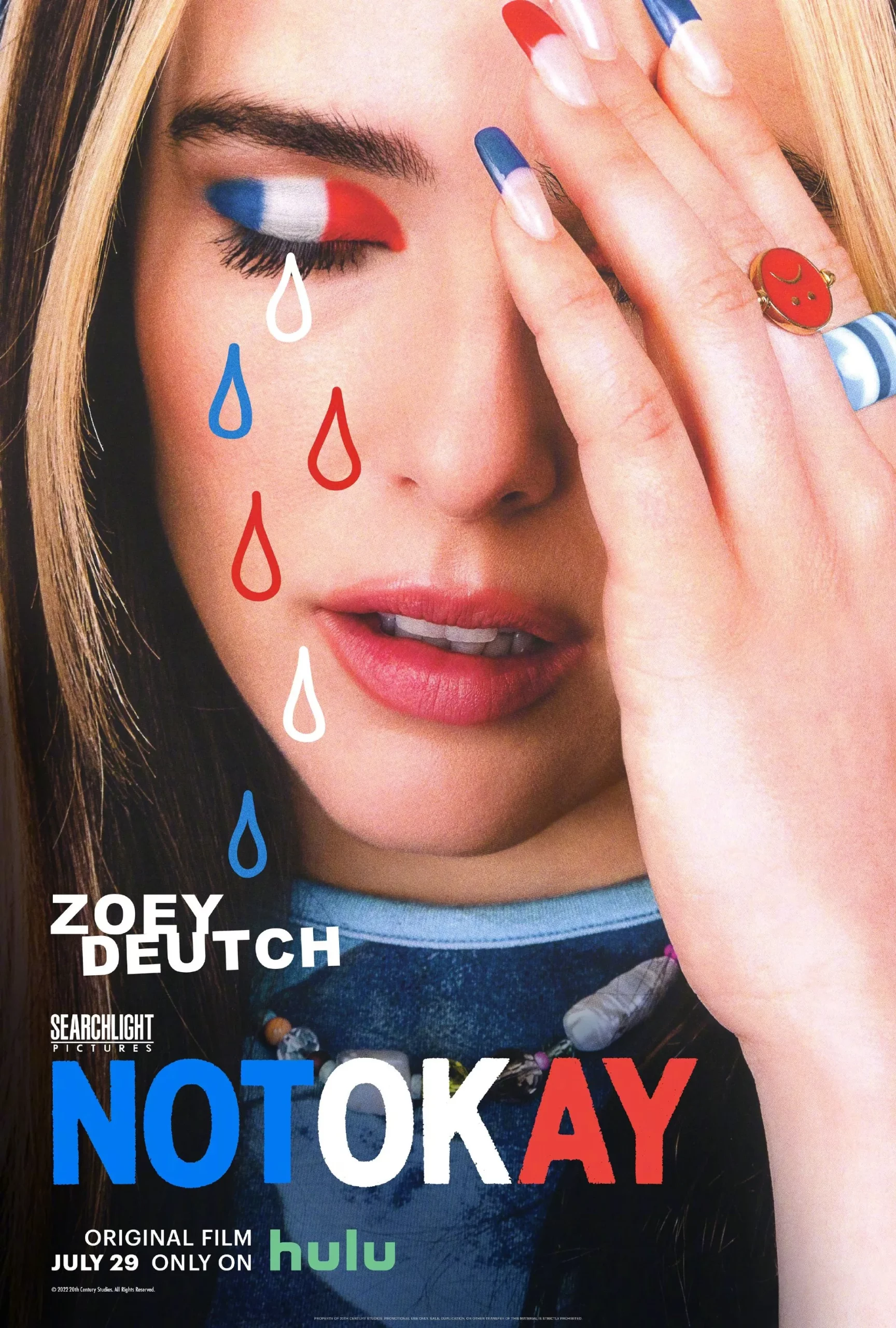 New poster for 'Not Okay‎' starring Zoey Deutch and Dylan O'Brien, it will be available on Hulu on July 29 | FMV6