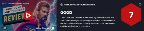 "Thor: Love and Thunder" IGN 7 points: it is quite successful as the MCU's first romantic comedy | FMV6