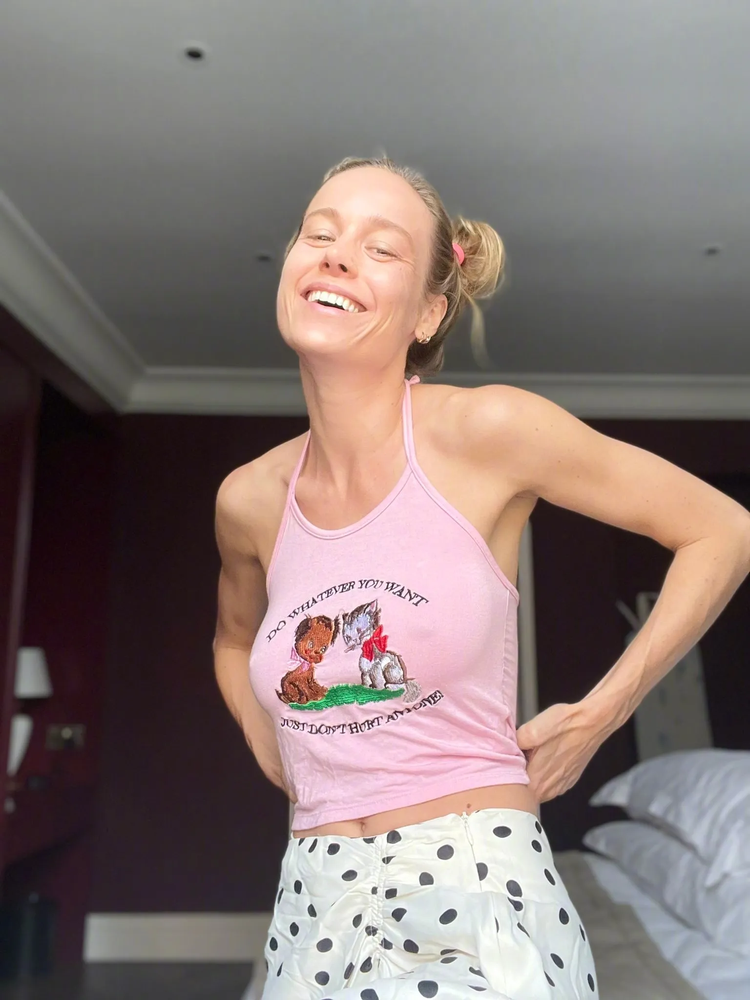 Brie Larson's double ball head look | FMV6