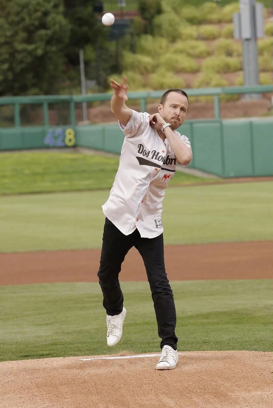 Bryan Cranston and Aaron Paul at the recent 'Breaking Bad' charity baseball game | FMV6