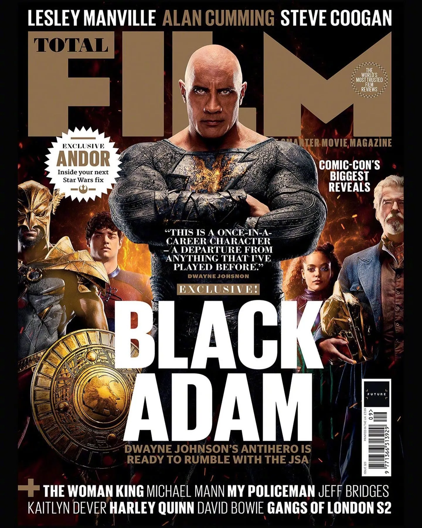 Dwayne Johnson on the cover of 'Total Film' with 'Black Adam' | FMV6