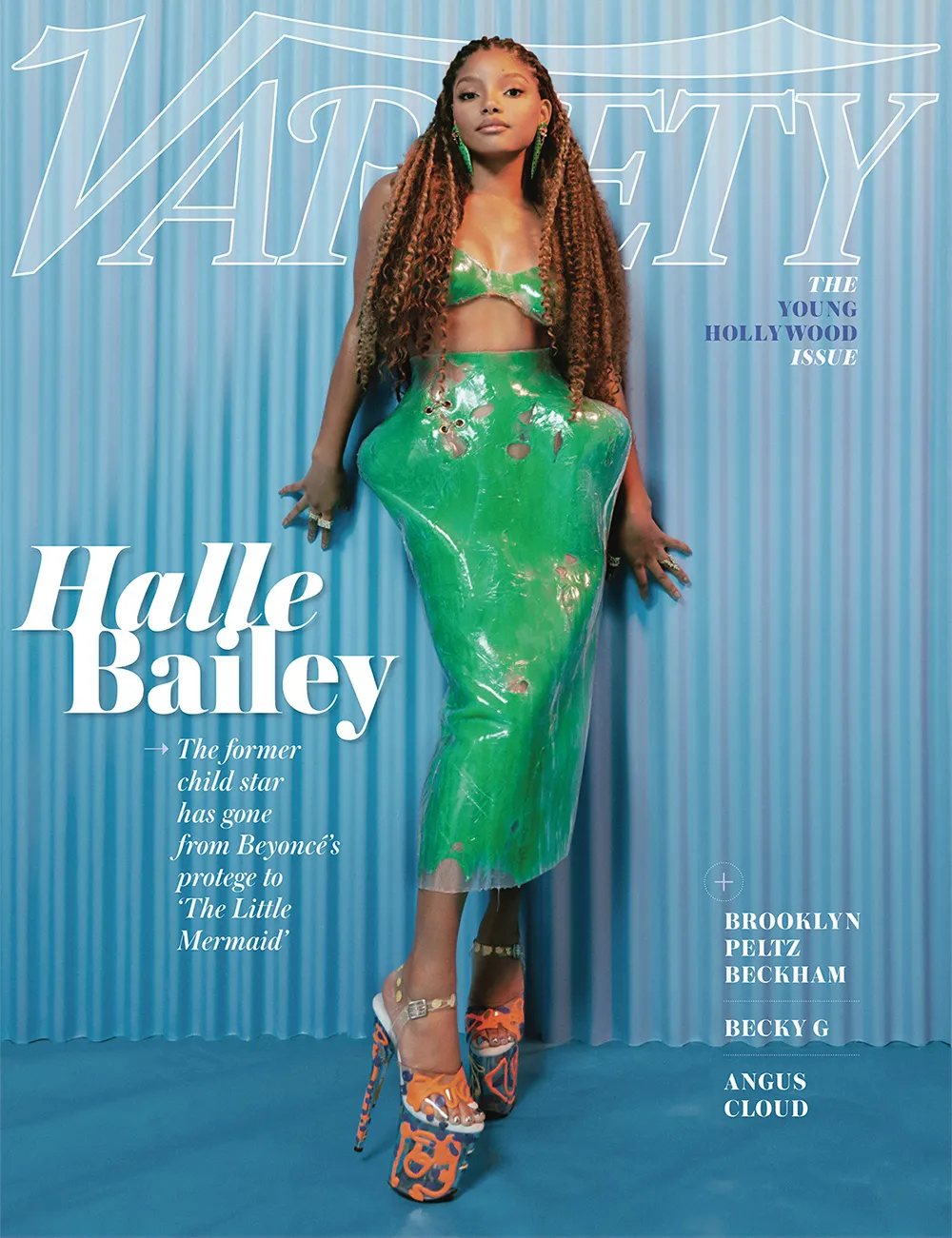 Halle Bailey, Angus Cloud, Becky G and Brooklyn Joseph Beckham on the cover of "Variety" magazine "The Young Hollywood Issue" | FMV6