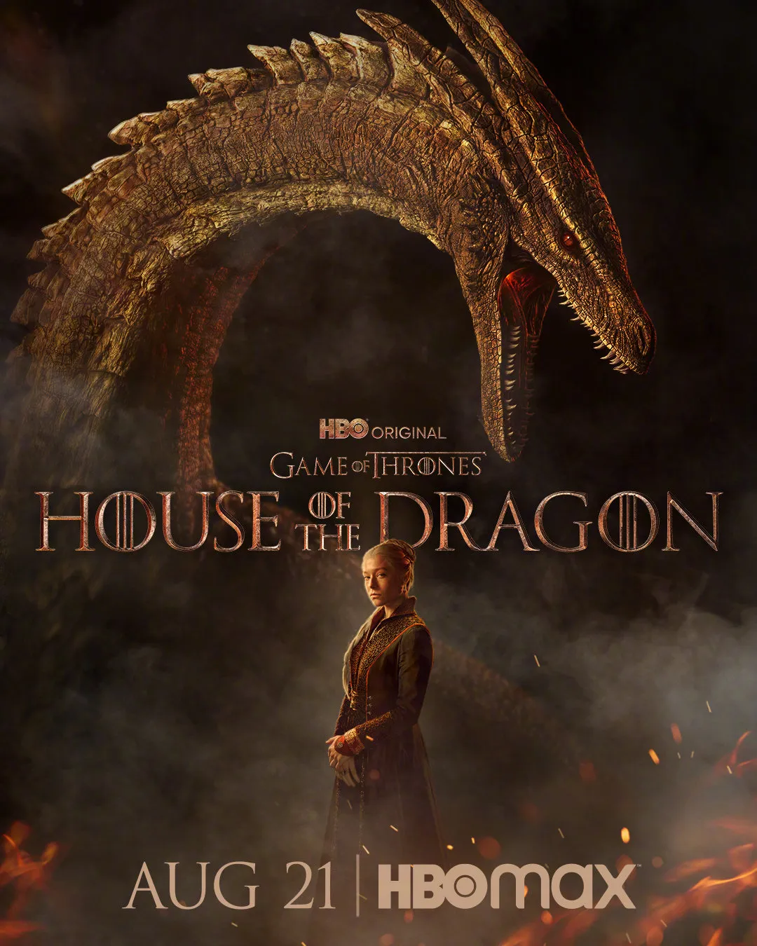 'House of the Dragon' Releases New Poster, Rhaenyra Targaryen and the Dragon | FMV6