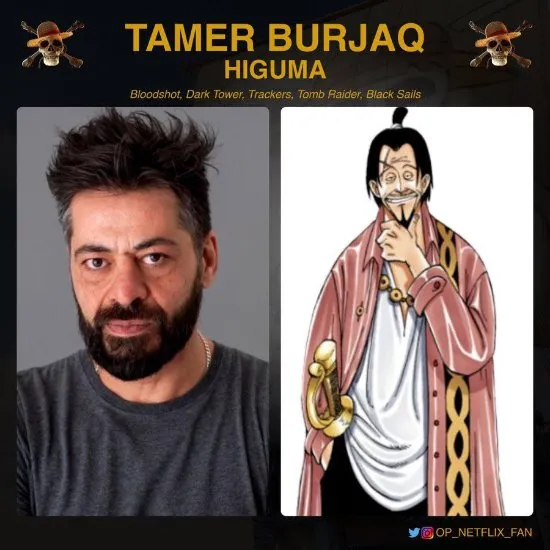 "One Piece" Live Action: Higuma will be played by Tamer Burjaq | FMV6