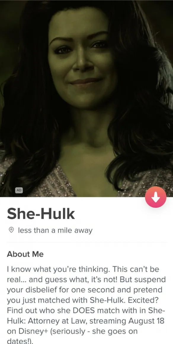 Who can handle her? She-Hulk registered an account on the dating platform "Tinder"! | FMV6