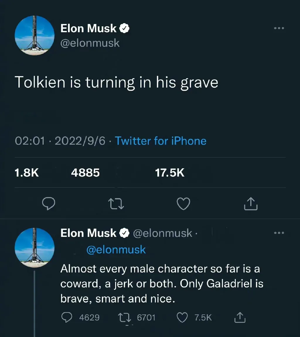 Elon Reeve Musk roast 'The Lord of the Rings: The Rings of Power': Tolkien is turning in his grave! | FMV6
