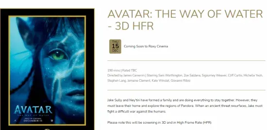 "Avatar: The Way of Water‎" is 190 minutes long, nearly half an hour longer than its predecessor | FMV6