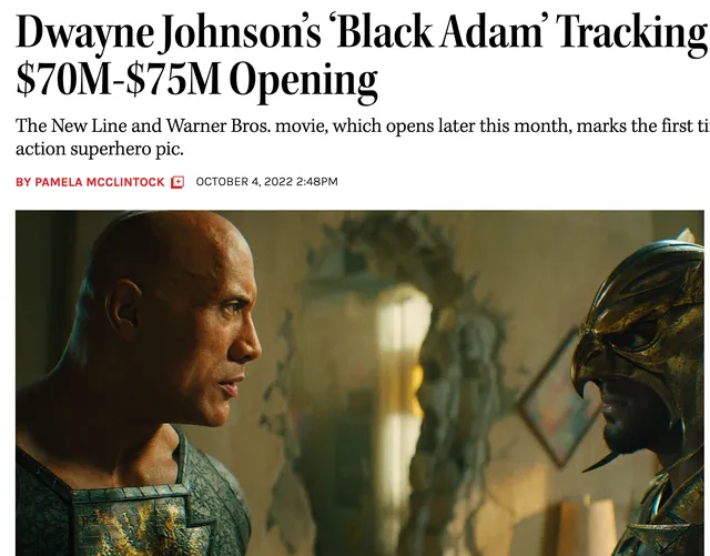 Critics predict 'Black Adam' will struggle to make back its cost, and 'Aquaman' attention will easily divert its traffic | FMV6