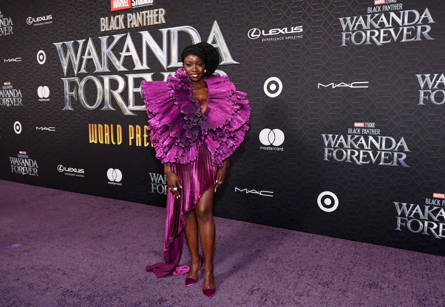 'Okoye' Danai Gurira attends the world premiere of 'Black Panther 2' | FMV6